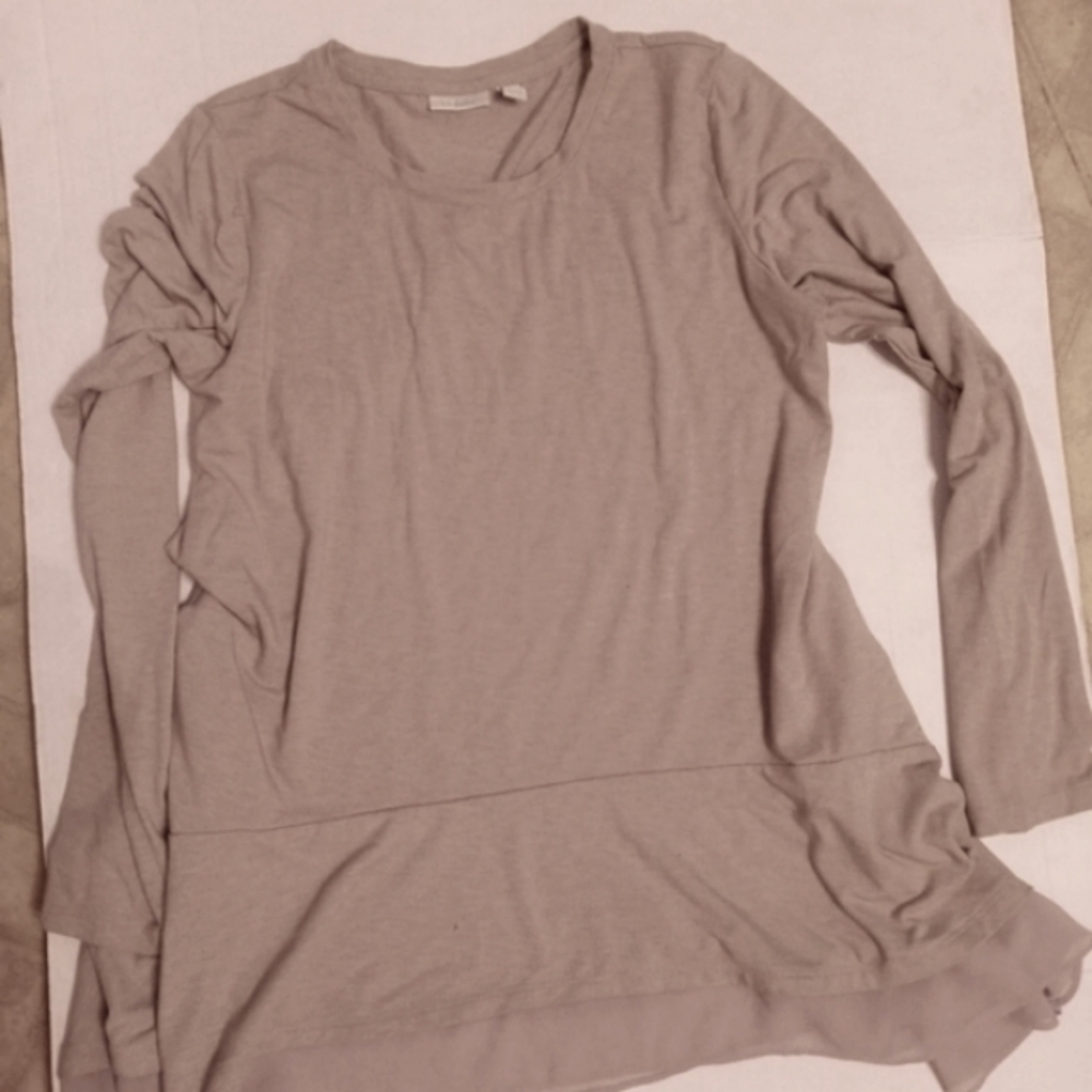 Logo lounge shirt chiffon hem nwot